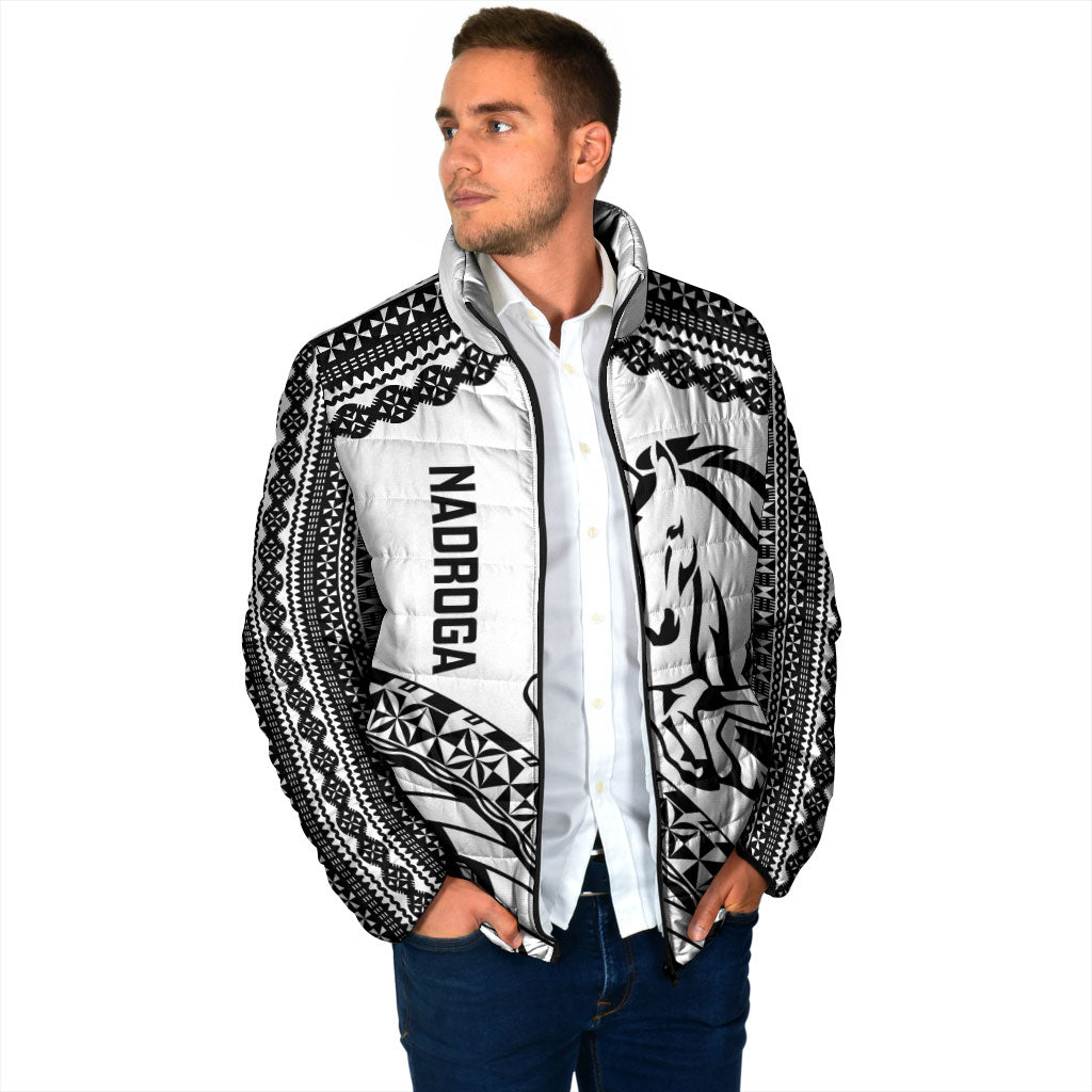 Nadroga Fiji 2026 Rugby Custom Padded Jacket Stallion Fijian Tapa Pattern LT14 - Polynesian Pride