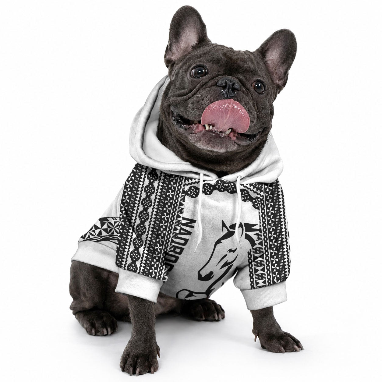 Nadroga Fiji 2026 Rugby Custom Pet Hoodie Stallion Fijian Tapa Pattern LT14 - Polynesian Pride