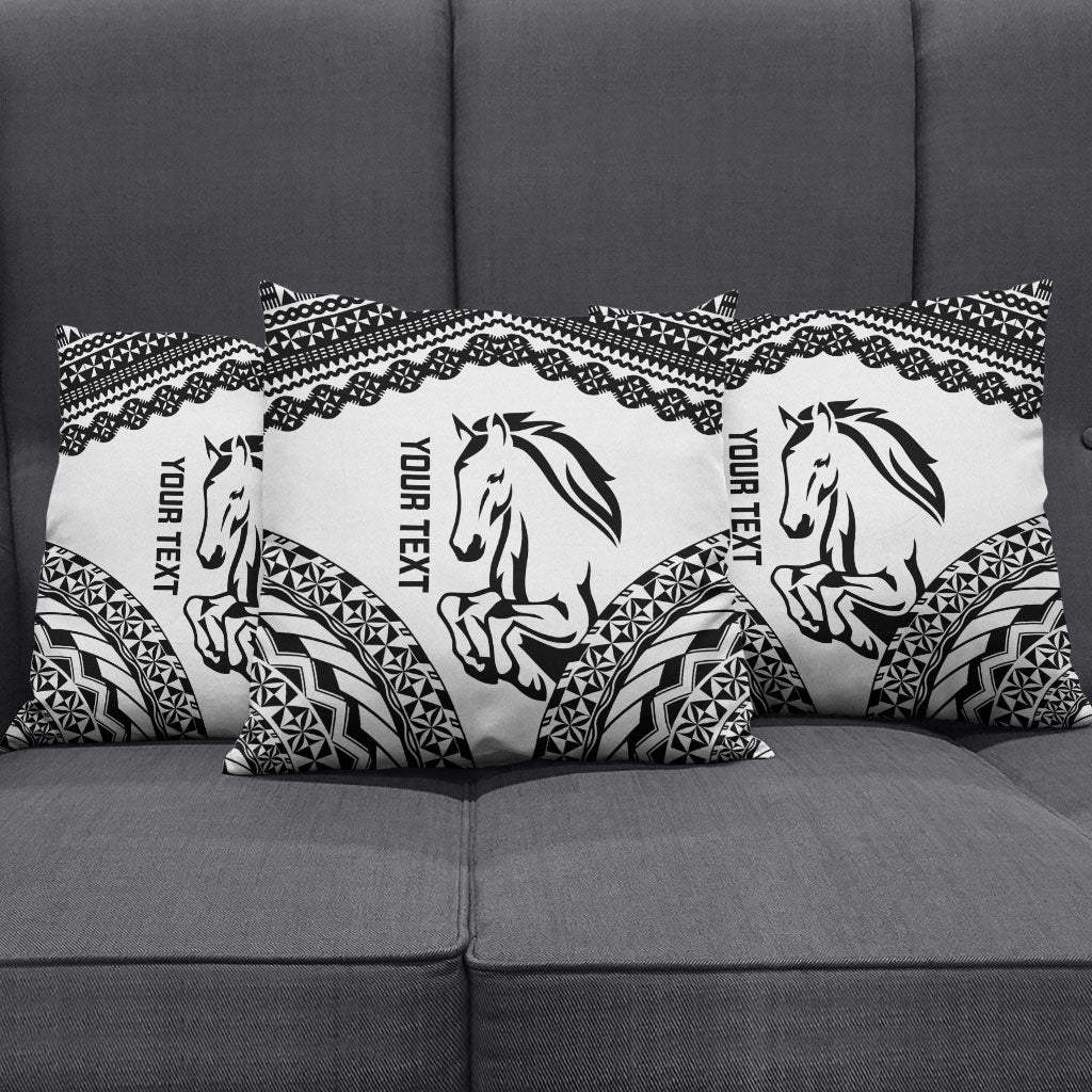 Nadroga Fiji 2026 Rugby Custom Pillow Cover Stallion Fijian Tapa Pattern LT14 - Polynesian Pride
