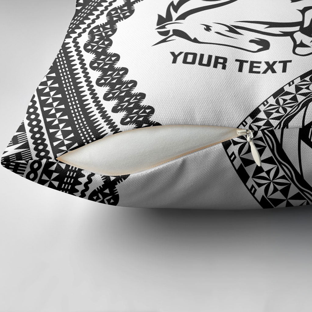 Nadroga Fiji 2026 Rugby Custom Pillow Cover Stallion Fijian Tapa Pattern LT14 - Polynesian Pride