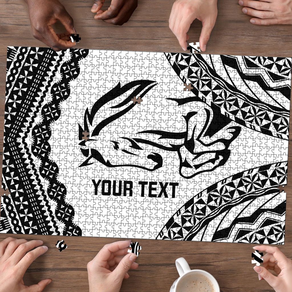 Nadroga Fiji 2026 Rugby Custom Puzzle Stallion Fijian Tapa Pattern LT14 - Polynesian Pride