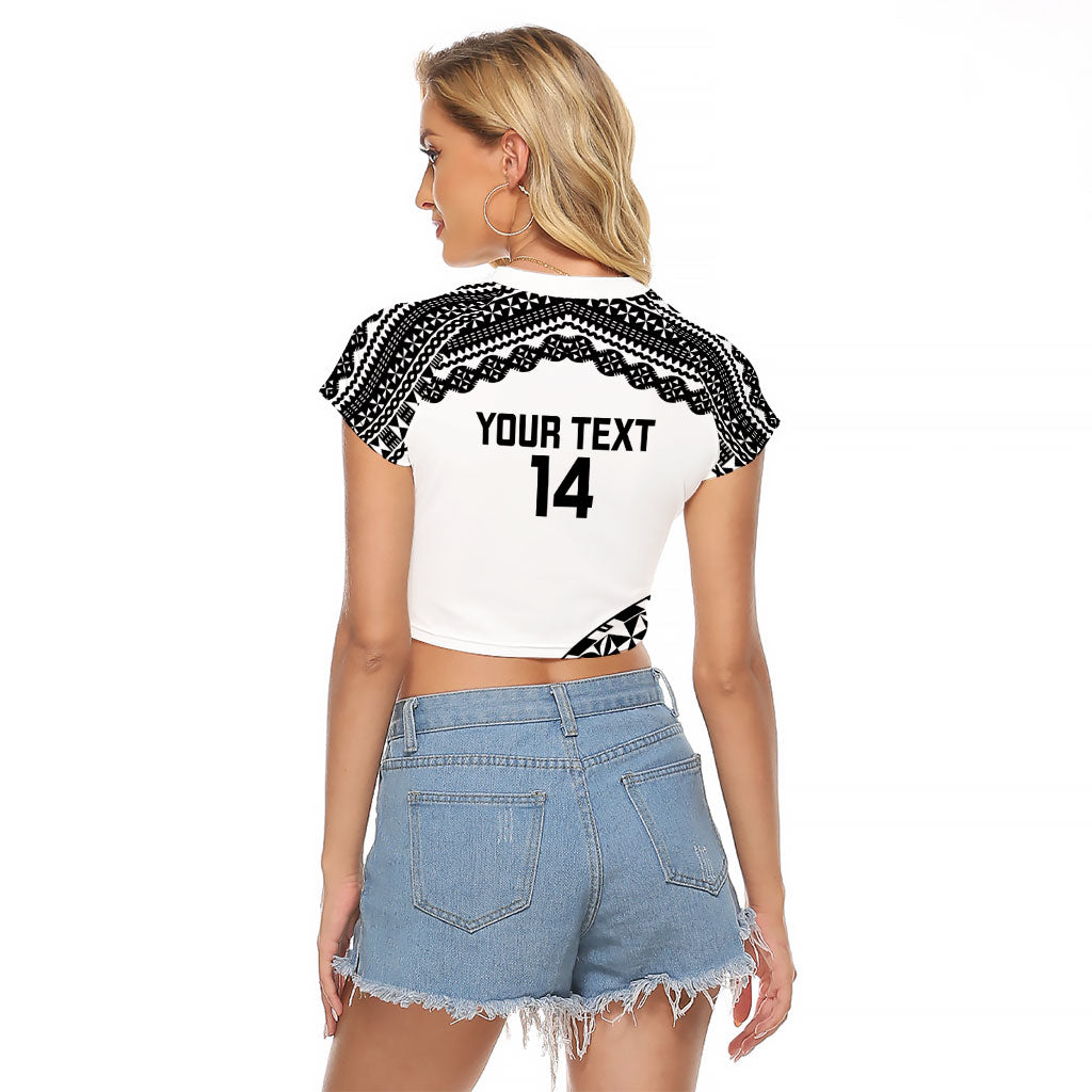 Nadroga Fiji 2026 Rugby Custom Raglan Cropped T Shirt Stallion Fijian Tapa Pattern LT14 - Polynesian Pride