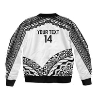 Nadroga Fiji 2026 Rugby Custom Sleeve Zip Bomber Jacket Stallion Fijian Tapa Pattern LT14 - Polynesian Pride