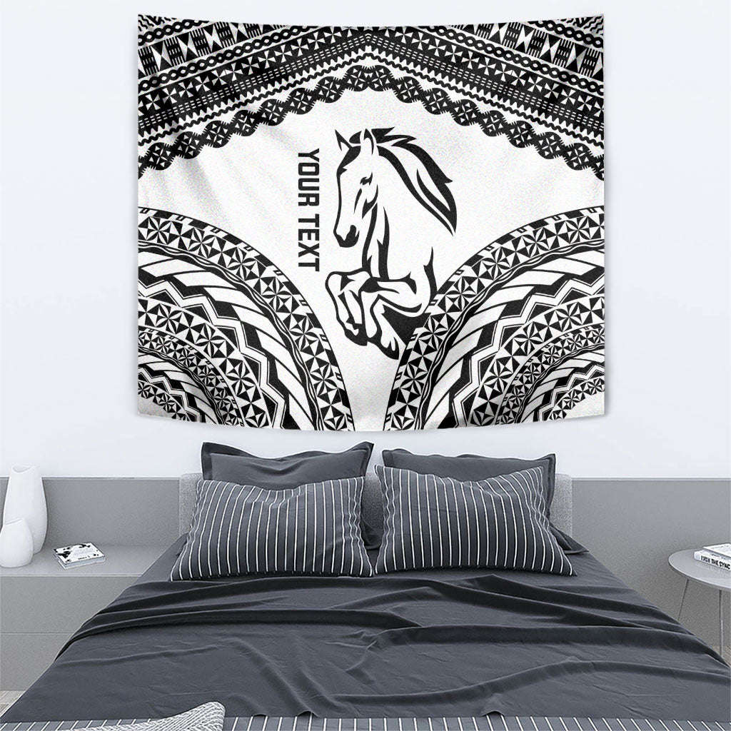Nadroga Fiji 2026 Rugby Custom Tapestry Stallion Fijian Tapa Pattern LT14 - Polynesian Pride