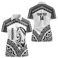 Nadroga Fiji 2026 Rugby Custom Women Polo Shirt Stallion Fijian Tapa Pattern LT14 - Polynesian Pride