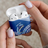 Yasawa Fiji 2026 Rugby Custom AirPods Case Marlin Fijian Tapa Pattern LT14 - Polynesian Pride