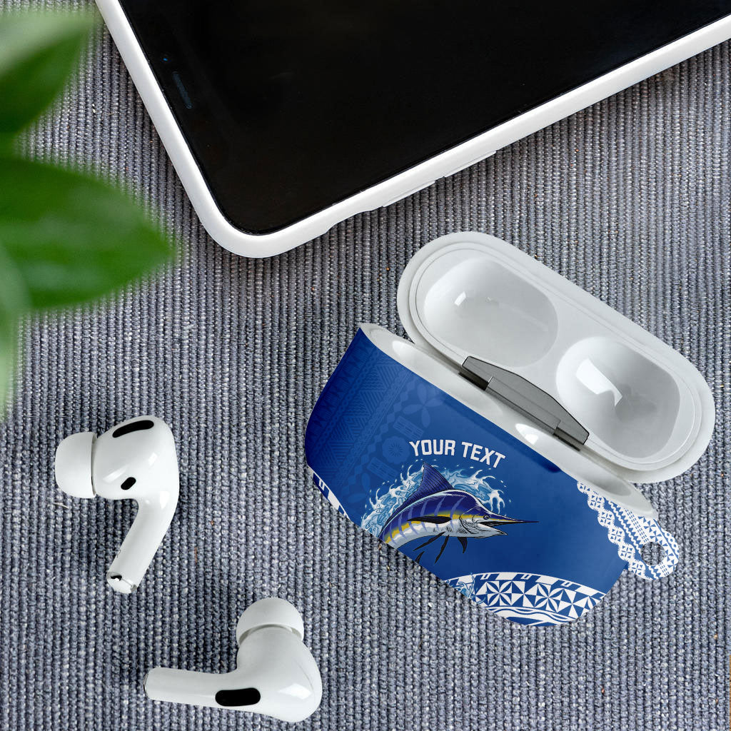 Yasawa Fiji 2026 Rugby Custom AirPods Case Marlin Fijian Tapa Pattern LT14 - Polynesian Pride