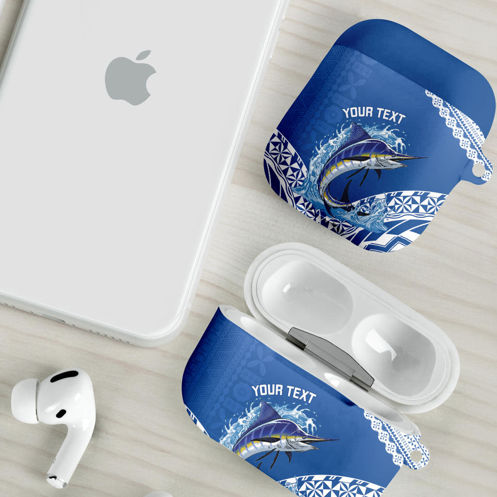 Yasawa Fiji 2026 Rugby Custom AirPods Case Marlin Fijian Tapa Pattern LT14 - Polynesian Pride