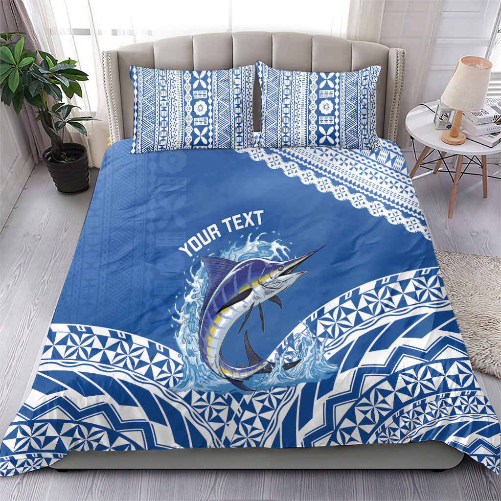 Yasawa Fiji 2026 Rugby Custom Bedding Set Marlin Fijian Tapa Pattern LT14 - Polynesian Pride