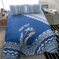 Yasawa Fiji 2026 Rugby Custom Bedding Set Marlin Fijian Tapa Pattern LT14 - Polynesian Pride
