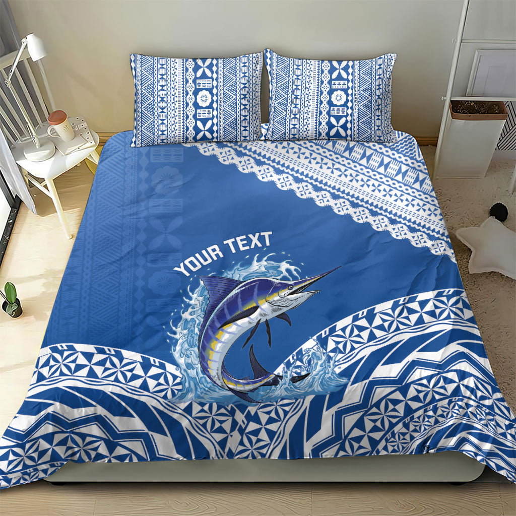 Yasawa Fiji 2026 Rugby Custom Bedding Set Marlin Fijian Tapa Pattern LT14 - Polynesian Pride
