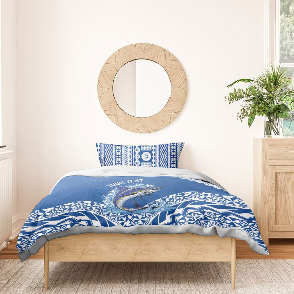 Yasawa Fiji 2026 Rugby Custom Bedding Set Marlin Fijian Tapa Pattern LT14 - Polynesian Pride