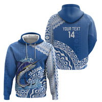 Yasawa Fiji 2026 Rugby Custom Hoodie Marlin Fijian Tapa Pattern LT14 - Polynesian Pride