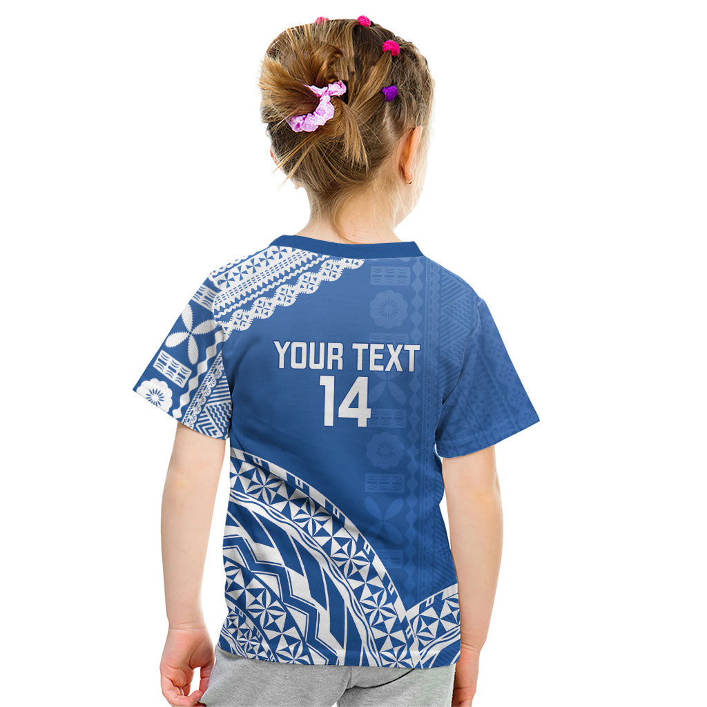 Yasawa Fiji 2026 Rugby Custom Kid T Shirt Marlin Fijian Tapa Pattern LT14 - Polynesian Pride