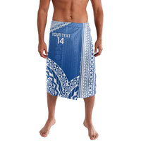 Yasawa Fiji 2026 Rugby Custom Lavalava Marlin Fijian Tapa Pattern LT14 Blue - Polynesian Pride