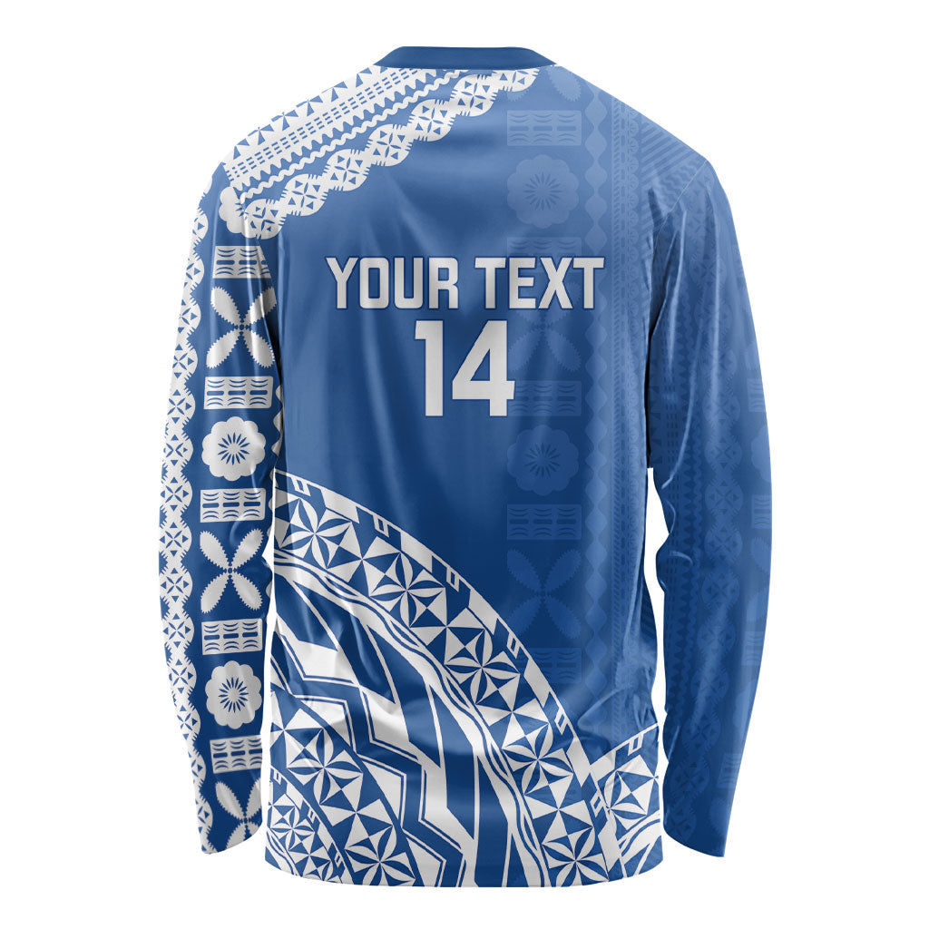 Yasawa Fiji 2026 Rugby Custom Long Sleeve Shirt Marlin Fijian Tapa Pattern LT14 - Polynesian Pride