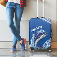 Yasawa Fiji 2026 Rugby Custom Luggage Cover Marlin Fijian Tapa Pattern LT14 - Polynesian Pride
