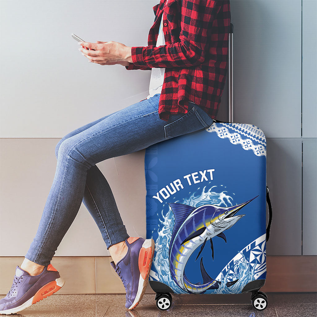 Yasawa Fiji 2026 Rugby Custom Luggage Cover Marlin Fijian Tapa Pattern LT14 - Polynesian Pride