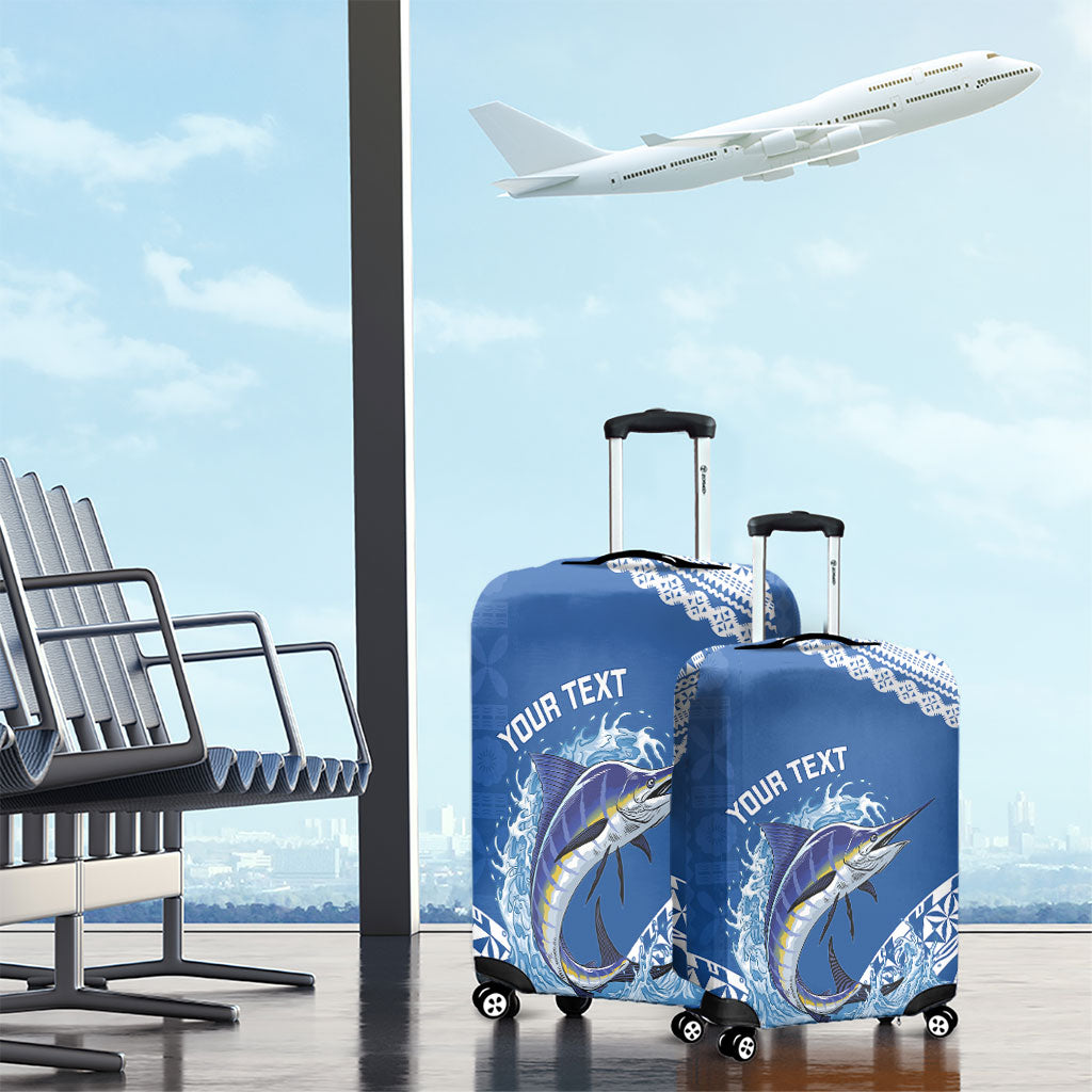Yasawa Fiji 2026 Rugby Custom Luggage Cover Marlin Fijian Tapa Pattern LT14 - Polynesian Pride
