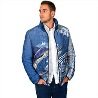 Yasawa Fiji 2026 Rugby Custom Padded Jacket Marlin Fijian Tapa Pattern LT14 - Polynesian Pride