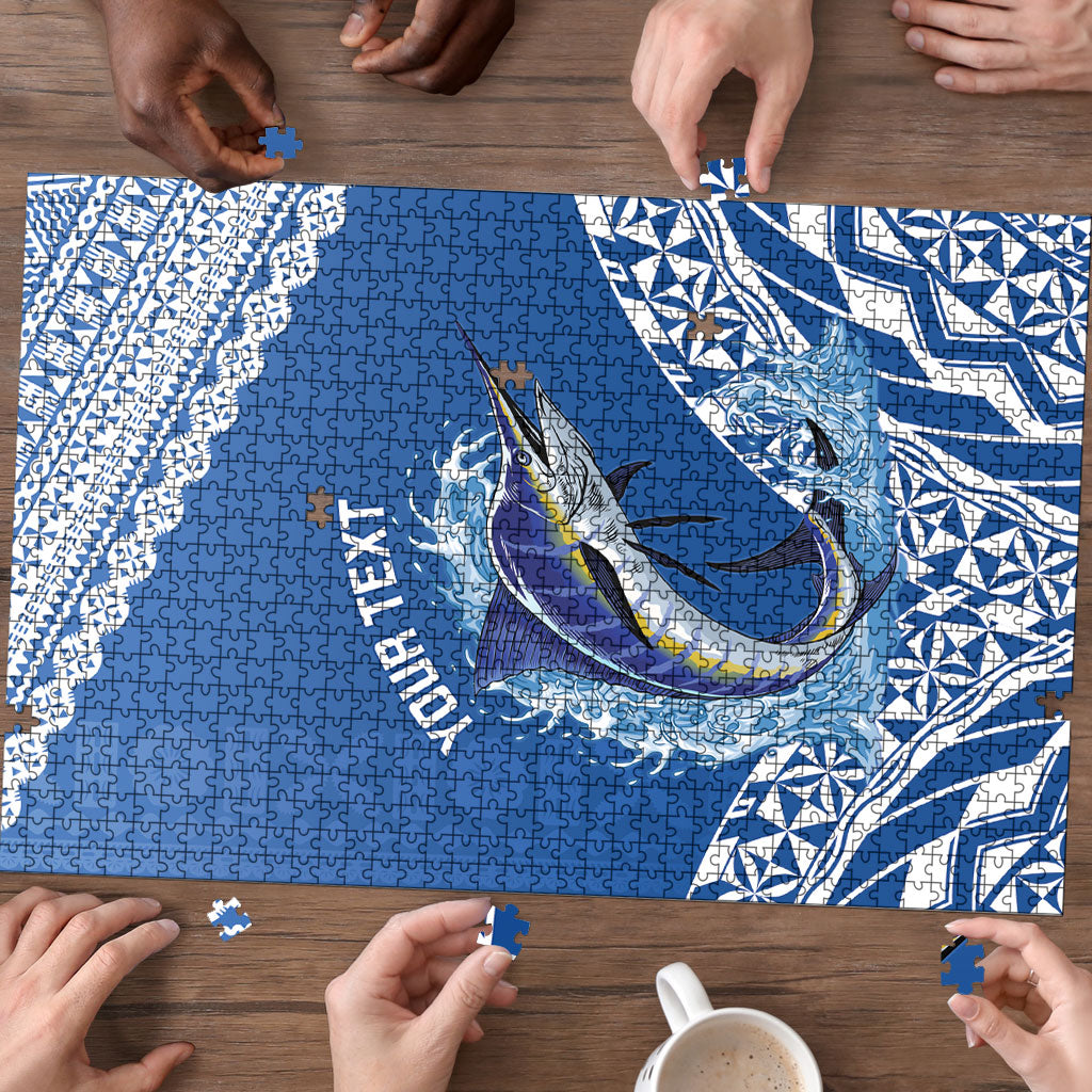 Yasawa Fiji 2026 Rugby Custom Puzzle Marlin Fijian Tapa Pattern LT14 - Polynesian Pride