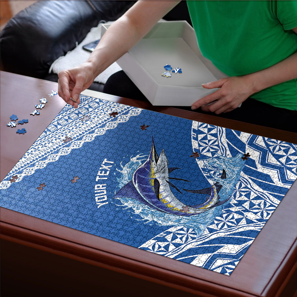 Yasawa Fiji 2026 Rugby Custom Puzzle Marlin Fijian Tapa Pattern LT14 - Polynesian Pride