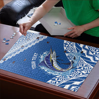 Yasawa Fiji 2026 Rugby Custom Puzzle Marlin Fijian Tapa Pattern LT14 - Polynesian Pride