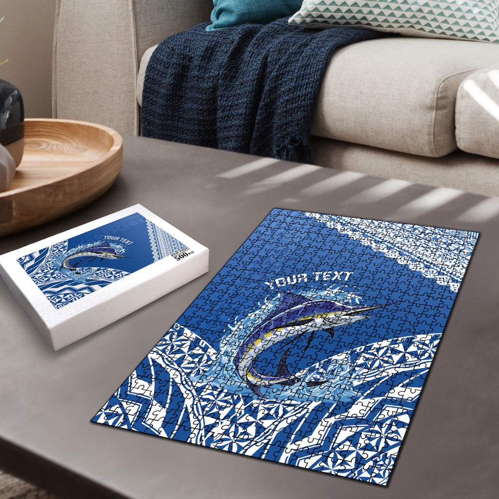 Yasawa Fiji 2026 Rugby Custom Puzzle Marlin Fijian Tapa Pattern LT14 - Polynesian Pride