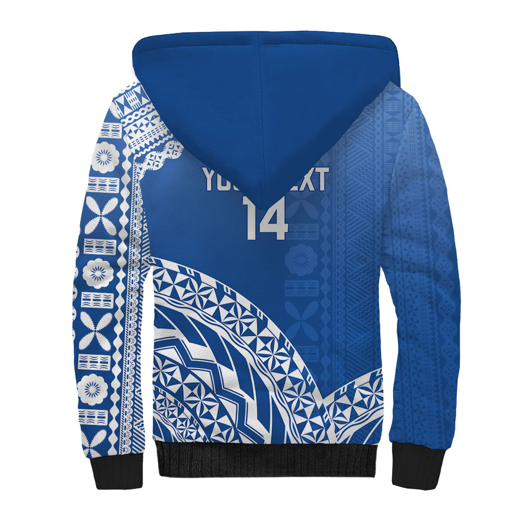 Yasawa Fiji 2026 Rugby Custom Sherpa Hoodie Marlin Fijian Tapa Pattern LT14 - Polynesian Pride