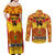 Custom Papua New Guinea Rugby Couples Matching Off Shoulder Maxi Dress and Long Sleeve Button Shirt 2023 Go Kumuls Pacific Dynamic Style LT14 - Polynesian Pride