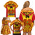 Custom Papua New Guinea Rugby Family Matching Off Shoulder Short Dress and Hawaiian Shirt 2023 Go Kumuls Pacific Dynamic Style LT14 - Polynesian Pride