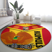 Papua New Guinea Rugby Round Carpet 2023 Go Kumuls Pacific Dynamic Style LT14 - Polynesian Pride