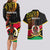 Personalised Vanuatu Unity Day Couples Matching Long Sleeve Bodycon Dress and Hawaiian Shirt 29 November Coat Of Arms With Flag Style LT14 - Polynesian Pride