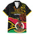 Personalised Vanuatu Unity Day Family Matching Long Sleeve Bodycon Dress and Hawaiian Shirt 29 November Coat Of Arms With Flag Style LT14 Dad's Shirt - Short Sleeve Black - Polynesian Pride