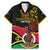 Personalised Vanuatu Unity Day Family Matching Mermaid Dress and Hawaiian Shirt 29 November Coat Of Arms With Flag Style LT14 Dad's Shirt - Short Sleeve Black - Polynesian Pride