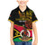 Personalised Vanuatu Unity Day Family Matching Mermaid Dress and Hawaiian Shirt 29 November Coat Of Arms With Flag Style LT14 Son's Shirt Black - Polynesian Pride