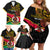 Personalised Vanuatu Unity Day Family Matching Off Shoulder Short Dress and Hawaiian Shirt 29 November Coat Of Arms With Flag Style LT14 - Polynesian Pride