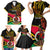 Personalised Vanuatu Unity Day Family Matching Short Sleeve Bodycon Dress and Hawaiian Shirt 29 November Coat Of Arms With Flag Style LT14 - Polynesian Pride