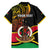 Personalised Vanuatu Unity Day Family Matching Short Sleeve Bodycon Dress and Hawaiian Shirt 29 November Coat Of Arms With Flag Style LT14 - Polynesian Pride