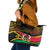 Vanuatu Unity Day Leather Tote Bag 29 November Coat Of Arms With Flag Style LT14 Black - Polynesian Pride