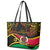 Vanuatu Unity Day Leather Tote Bag 29 November Coat Of Arms With Flag Style LT14 - Polynesian Pride