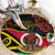 Vanuatu Unity Day Round Carpet 29 November Coat Of Arms With Flag Style LT14 - Polynesian Pride