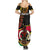 Personalised Vanuatu Unity Day Summer Maxi Dress 29 November Coat Of Arms With Flag Style LT14 - Polynesian Pride