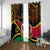 Vanuatu Unity Day Window Curtain 29 November Coat Of Arms With Flag Style LT14 With Grommets Black - Polynesian Pride