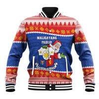 Personalized The Philippines Christmas Baseball Jacket Pilipinas Parol - Maligayang Pasko! LT14 Unisex Blue - Polynesian Pride