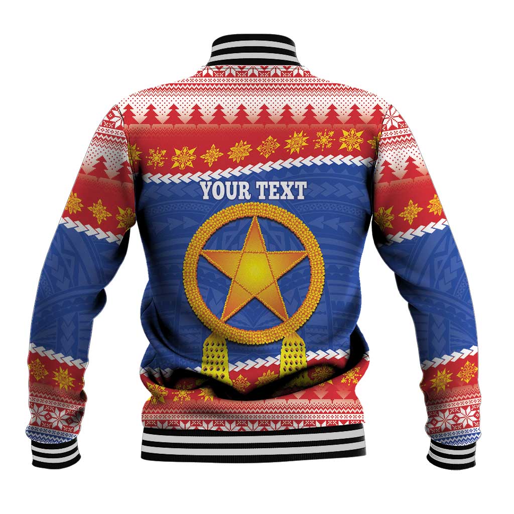 Personalized The Philippines Christmas Baseball Jacket Pilipinas Parol - Maligayang Pasko! LT14 - Polynesian Pride