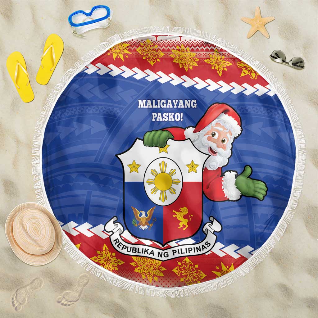 The Philippines Christmas Beach Blanket Pilipinas Parol - Maligayang Pasko! LT14 One Size 150cm Blue - Polynesian Pride