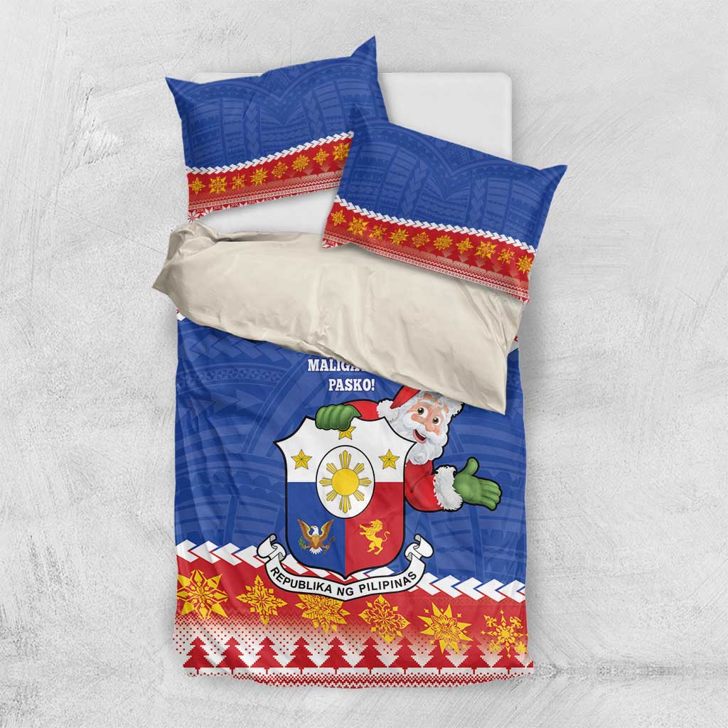 The Philippines Christmas Bedding Set Pilipinas Parol - Maligayang Pasko! LT14 US Twin 172cm x 218cm Blue - Polynesian Pride