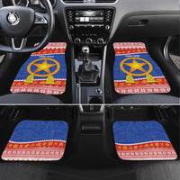 The Philippines Christmas Car Mats Pilipinas Parol - Maligayang Pasko! LT14 Set 4pcs Blue - Polynesian Pride