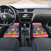 The Philippines Christmas Car Mats Pilipinas Parol - Maligayang Pasko! LT14 Set 2pcs - Front Blue - Polynesian Pride